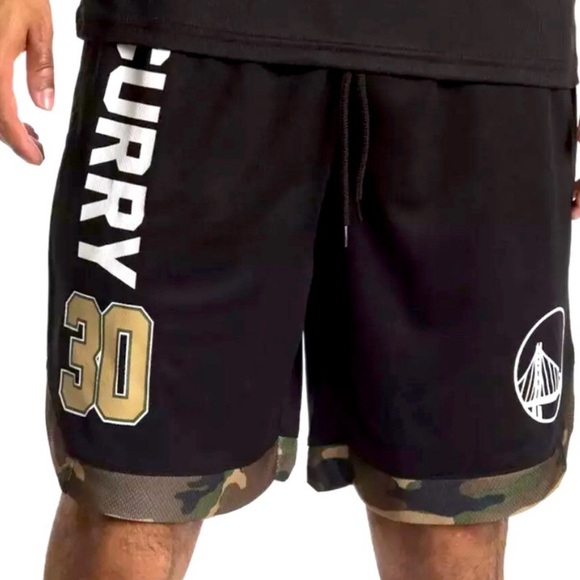 Golden State Warriors Steph Curry CAMO NBA Shorts Size Medium - Picture 1 of 6